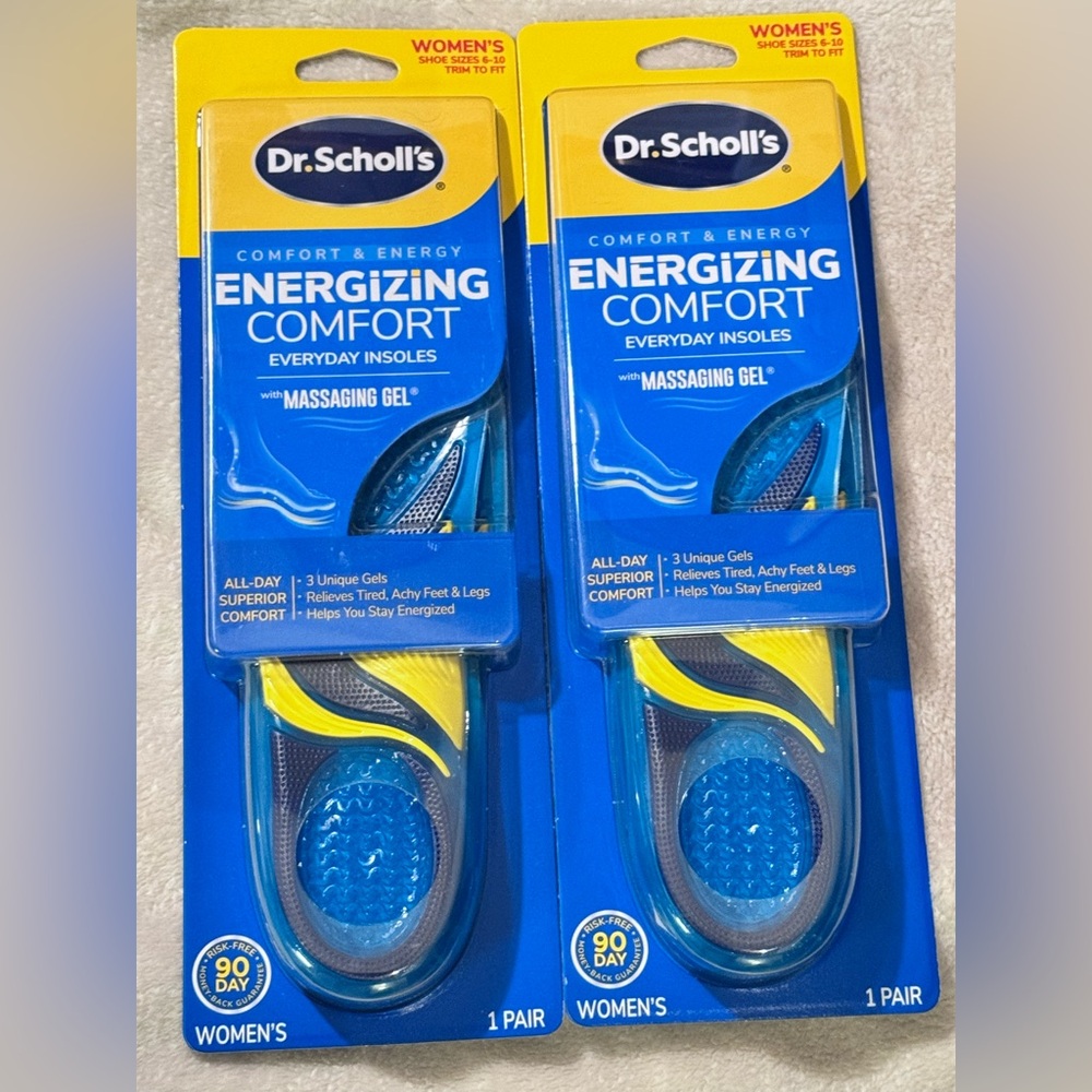 Dr. Scholl’s Energizing Wmn’s Everyday Insoles with Massaging Gel Size 6-10 x 2